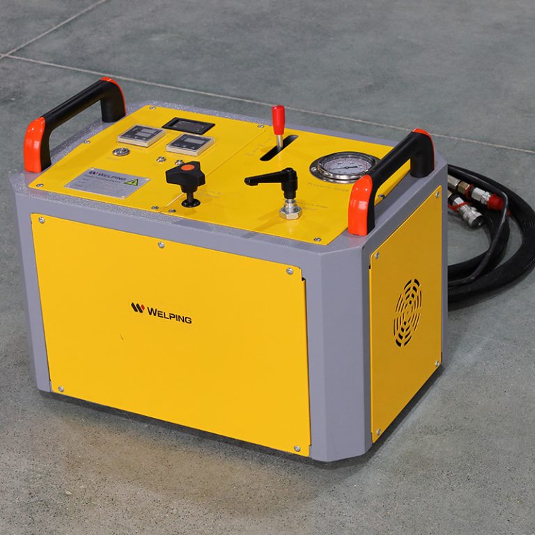 Demonstration of pressures and temperatures set by the hydraulic butt welder using a line graph.